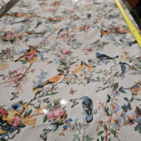 Botanical Printed Scarf With Roses Butterflies & Birds - Picture 16 of 16